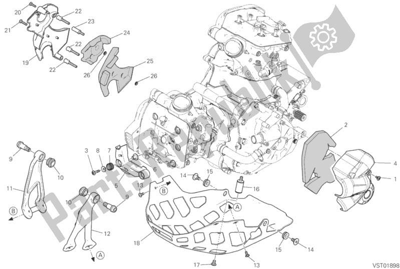 Todas las partes para 34b - Carenado de Ducati Multistrada 1260 Enduro 2019